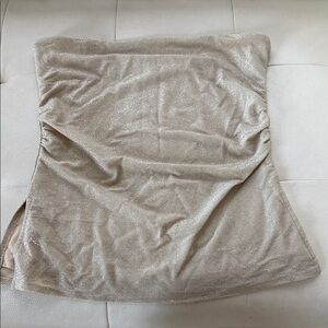 Madden Girl Sparkling Beige Strapless Top